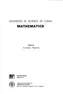 Cover image for Advances in science of China
