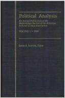 Cover image for Political Analysis