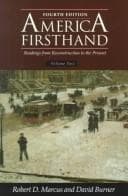 Cover image for America Firsthand