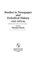 Cover image for Studies in newspaper and periodical history.