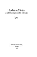 Cover image for Studies on Voltaire and the eighteenth century