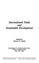 Cover image for International trade and sustainable development