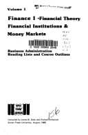 Cover image for Business administration reading lists and course outlines