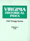 Cover image for Virginia Historical Index