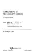 Cover image for Applications of Management Science