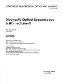 Diagnostic Optical Spectroscopy in Biomedicine III