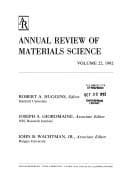 Cover image for Annual review of materials science.