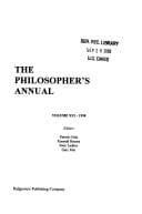 Cover image for The Philosopher's Annual 1998 (Philosopher's Annual)