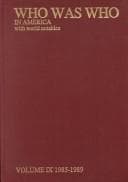Cover image for Who Was Who in America: With World Notables 