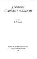 Cover image for London German studies.