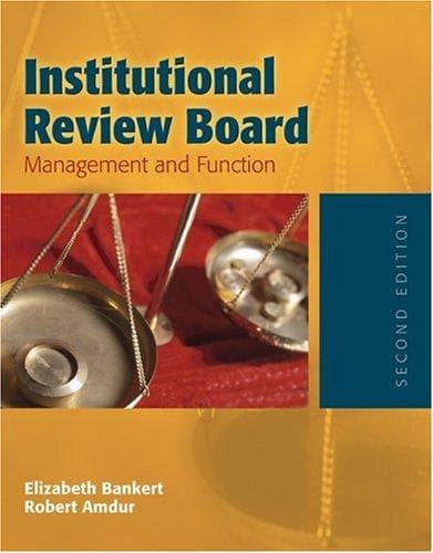 Cover image for Institutional Review Board