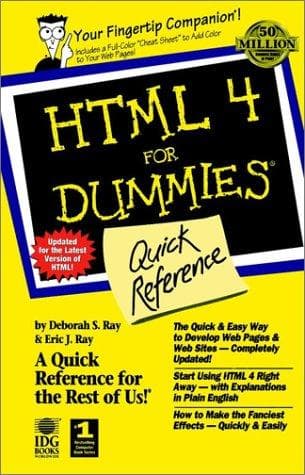 Cover image for HTML 4 for dummies quick reference