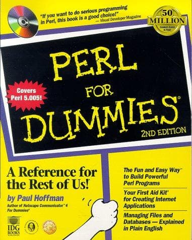 Cover image for Perl for dummies