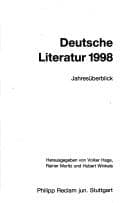 Cover image for Deutsche Literatur 1997