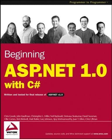 Cover image for Beginning ASP.NET 1.0 with C#