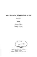 Cover image for Yearbook Maritime Law