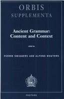 Cover image for Ancient grammar