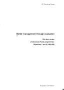 Cover image for Better management through evaluation
