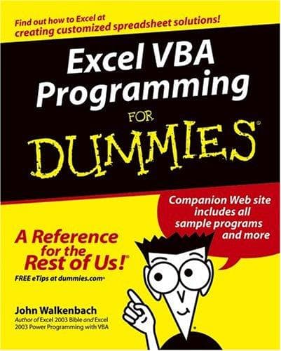 Cover image for Excel VBA Programming For Dummies (For Dummies (Computer/Tech))
