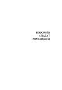 Cover image for Rodowod Ksiazat Pomorskich