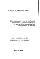 Jornadas de Reflexion y Debate: Hacia Una Vision Critica de La Historia