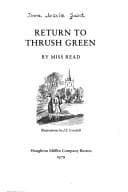 Cover image for Return to Thrush Green.
