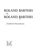 Cover image for Roland Barthes