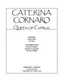 Cover image for Caterina Cornaro, Queen of Cyprus