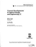 Cover image for Current developments in optical design and engineering VI