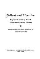 Cover image for Gallant and Libertine (PAJ Books)
