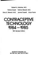 Cover image for Contraceptive technology, 1984-1985