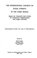 Cover image for The International context of rural poverty in the Third World