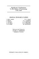 Cover image for Seminal research papers