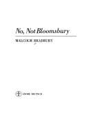 Cover image for No, not Bloomsbury