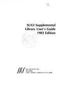 Cover image for SUGI supplemental library user's guide