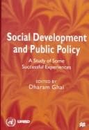 Cover image for Social development and public policy