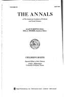 Cover image for Children's Rights (The ANNALS of the American Academy of Political and Social Science Series)