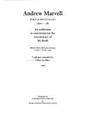 Andrew Marvell, poet & politician, 1621-78