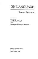 Cover image for On language