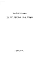 Cover image for Ya no sufro por amor