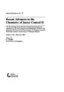 Cover image for Recentadvances in the chemistry of insect control II