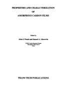 Cover image for Properties and characterization of amorphous carbon films