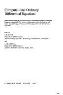 Cover image for Computational ordinary differential equations