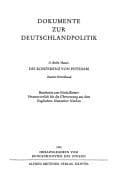 Cover image for Dokumente zur Deutschlandpolitik.