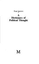 Cover image for A dictionary of political thought