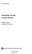 Cover image for Interrelated concepts in policy research