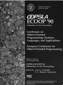 Cover image for Object-oriented Programming: Systems, Languages, and Applications