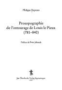 Cover image for Prosopographie de l'entourage de Louis le Pieux