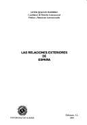 Cover image for Las relaciones exteriores de España