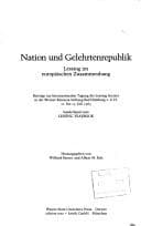 Cover image for Nation und Gelehrten republik